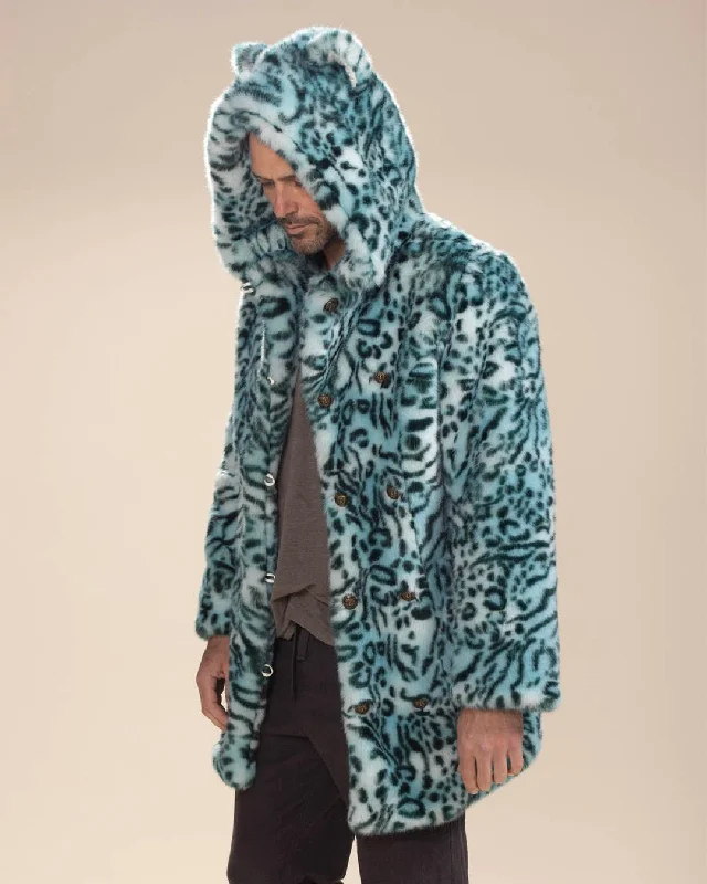 Women's Artificial Fur - Trimmed Anklets​ Classic Men's Faux Fur Coat | Aqua Cat