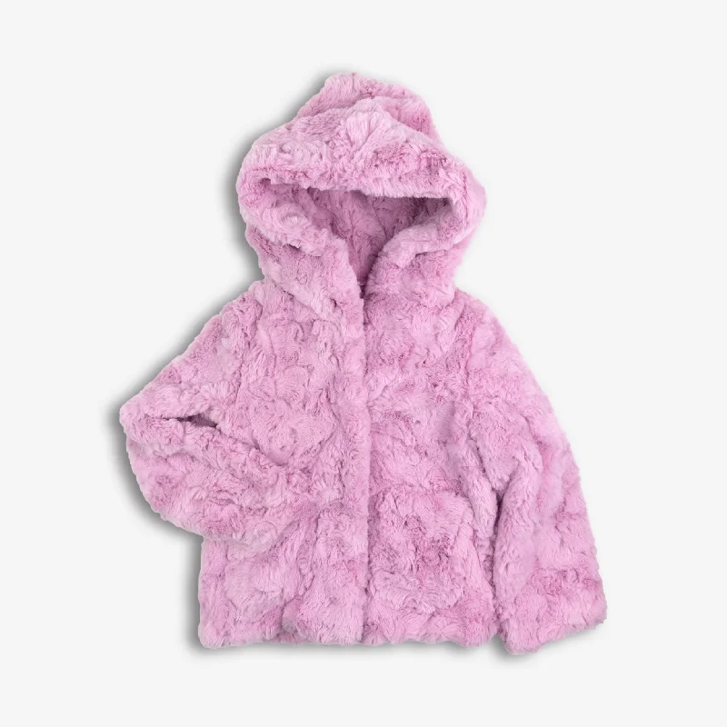 Women's Artificial Fur - Trimmed Christmas Outfits Cleo Faux Fur Coat | Pink Mousse Women's Artificial Fur - Trimmed Christmas Outfits Cleo Faux Fur Coat | Pink Mousse