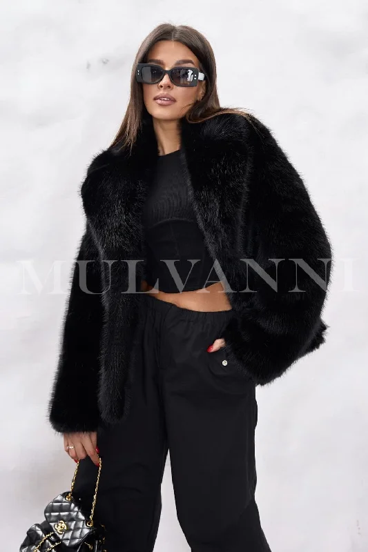 Women's Long Artificial Fur Vests​ EBBA Faux Fur Coat