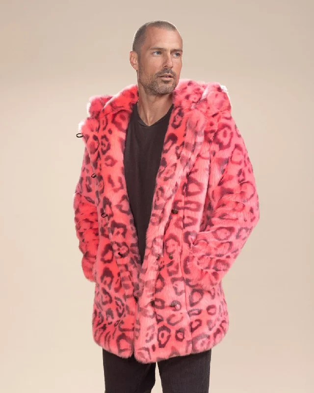 Women's Artificial Fur - Trimmed Coin Purses Classic Men's Faux Fur Coat | Hot Pink Leopard Women's Artificial Fur - Trimmed Coin Purses Classic Men's Faux Fur Coat | Hot Pink Leopard