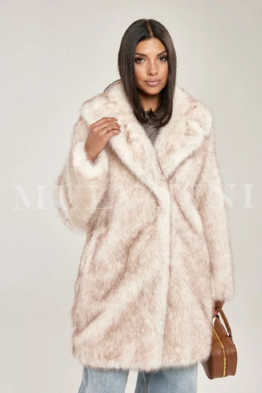 Women's Artificial Fur - Trimmed Prom Dresses​ INDIRA Faux Fur Coat