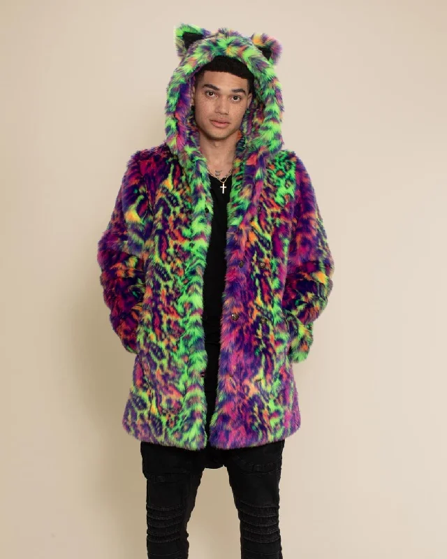 Women's Artificial Fur - Trimmed Booties Classic Men's Faux Fur Coat | Neon Disco Cat Women's Artificial Fur - Trimmed Booties Classic Men's Faux Fur Coat | Neon Disco Cat