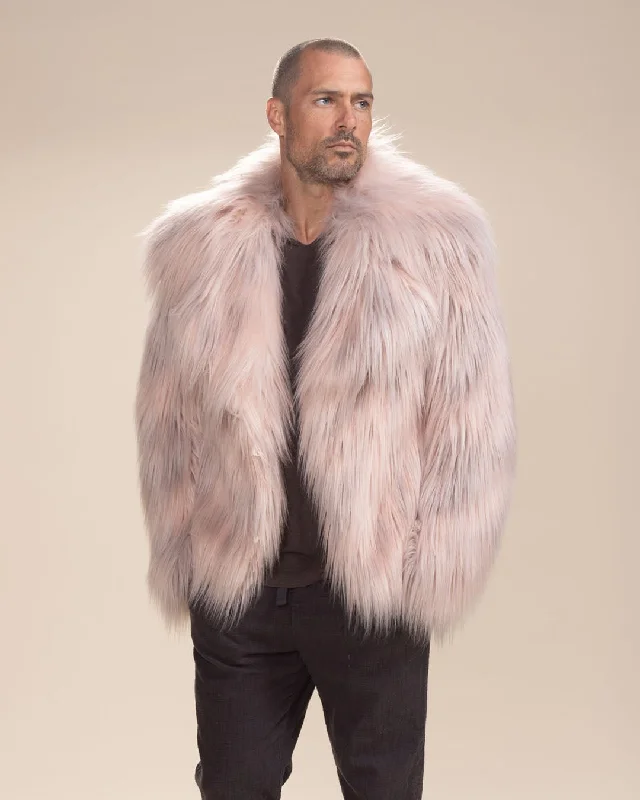 Women's Artificial Fur - Trimmed Riding Boots Men's Pink Faux Fur Jacket | Shaggy Mongolian Llama Women's Artificial Fur - Trimmed Riding Boots Men's Pink Faux Fur Jacket | Shaggy Mongolian Llama