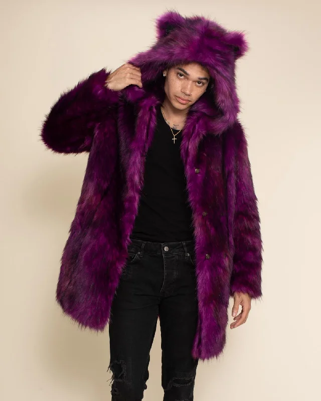 Women's Artificial Fur - Trimmed Earrings Purple Panther Classic Faux Fur Coat | Men's Women's Artificial Fur - Trimmed Earrings Purple Panther Classic Faux Fur Coat | Men's