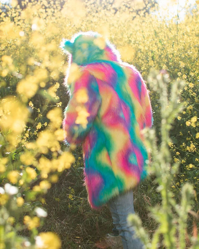Women's Artificial Fur - Trimmed Keychains Classic Men's Faux Fur Coat | Rainbow Bear Women's Artificial Fur - Trimmed Keychains Classic Men's Faux Fur Coat | Rainbow Bear