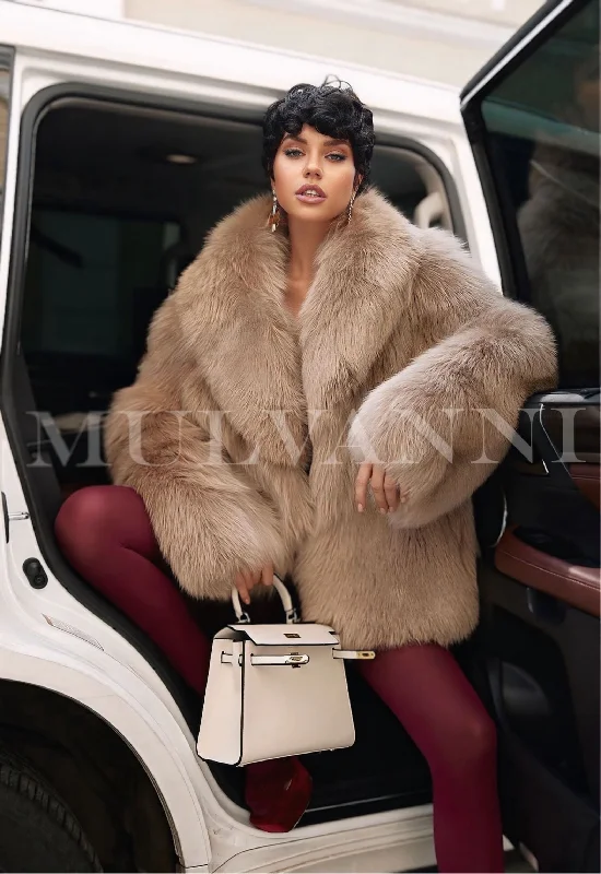 Women's Petite - Sized Artificial Fur Jackets​ ??????? ??????? ROMINA Faux Fur Coat