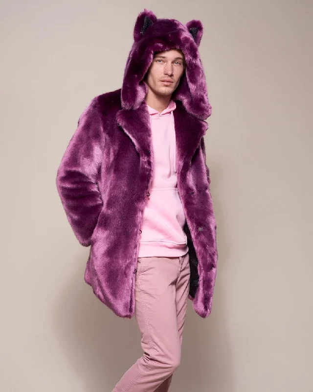 Women's Artificial Fur - Trimmed Card Holders Classic Men's Faux Fur Coat | Lavender Wolf Women's Artificial Fur - Trimmed Card Holders Classic Men's Faux Fur Coat | Lavender Wolf