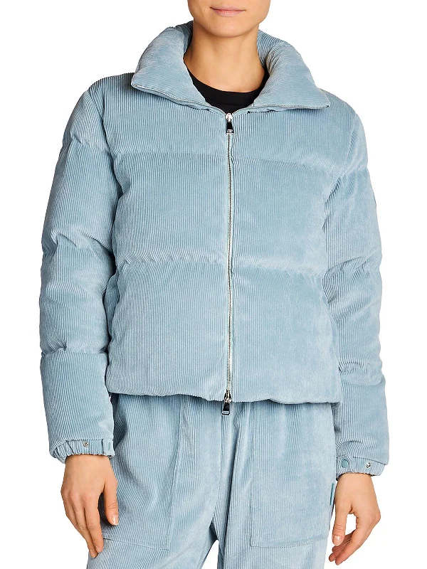 down coat for seniors with easy - to - use closures Antre Womens Ribbed Heavy Puffer Jacket down coat for seniors with easy - to - use closures Antre Womens Ribbed Heavy Puffer Jacket