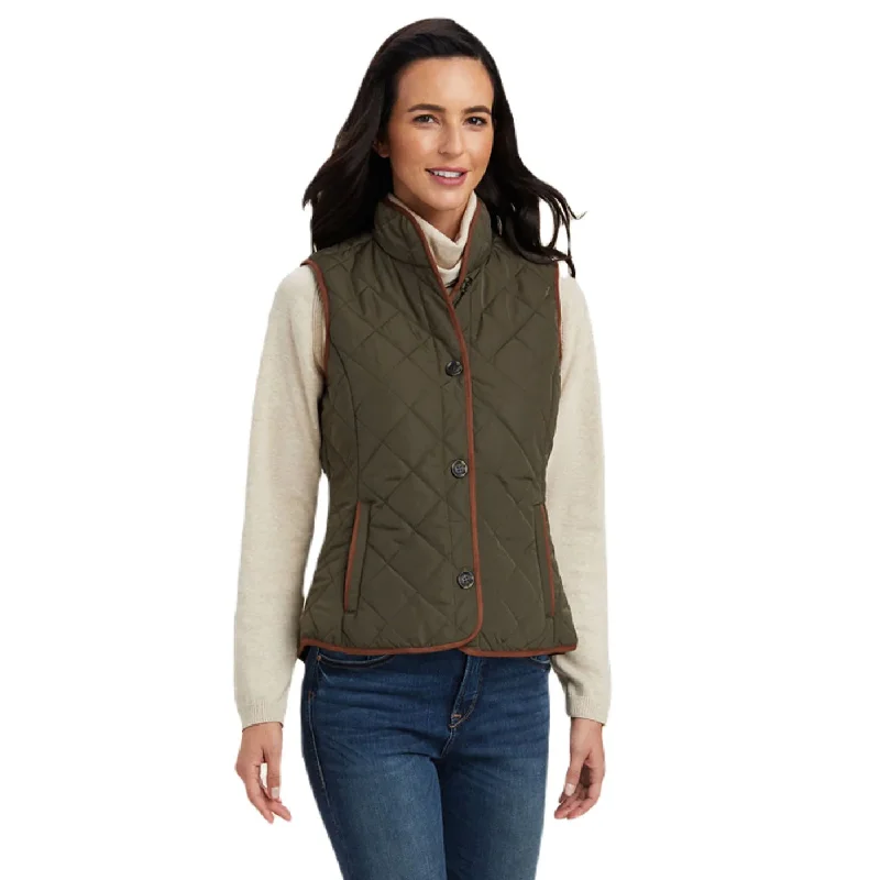 Slim - Fit Women's Tweed Waistcoat in Beige with Gold - Tone Buttons for a Classic and Elegant Style Ariat Ladies Woodside 2.0 Quilted Vest Slim - Fit Women's Tweed Waistcoat in Beige with Gold - Tone Buttons for a Classic and Elegant Style Ariat Ladies Woodside 2.0 Quilted Vest
