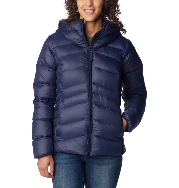 down coat with reflective strips for safety Autumn Park Down Hooded Jacket In Dark Nocturnal down coat with reflective strips for safety Autumn Park Down Hooded Jacket In Dark Nocturnal