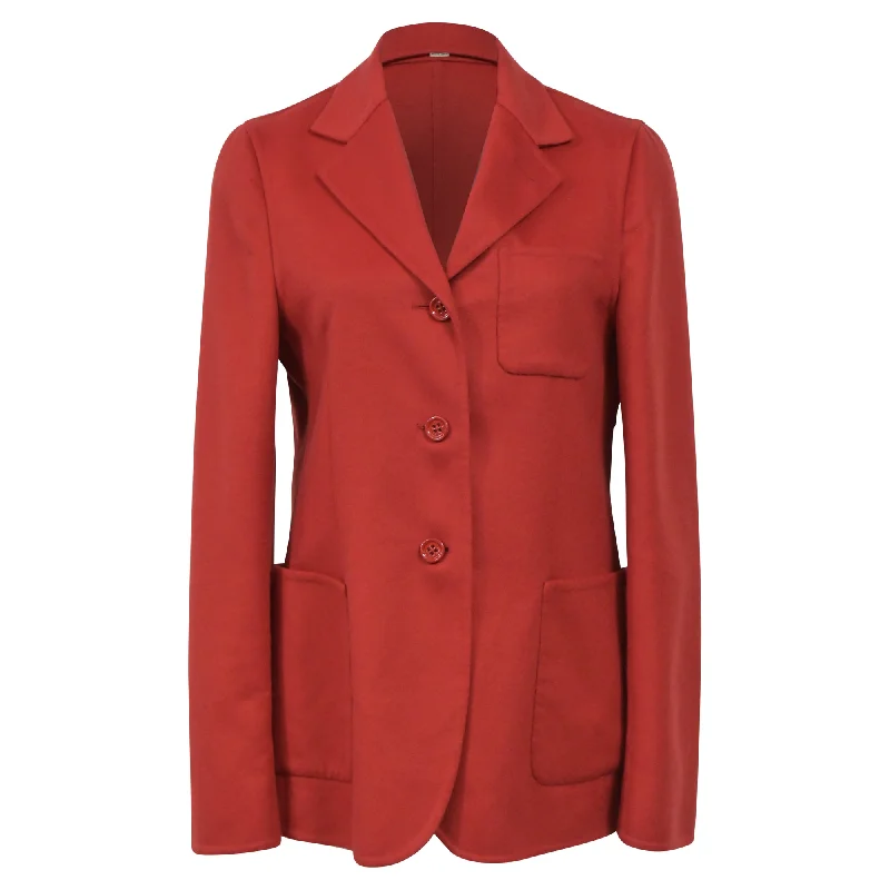 Oversized Women's Checkered Blazers in Black and White for a Trendy Style Bottega Veneta Blazer in Red Wool Oversized Women's Checkered Blazers in Black and White for a Trendy Style Bottega Veneta Blazer in Red Wool