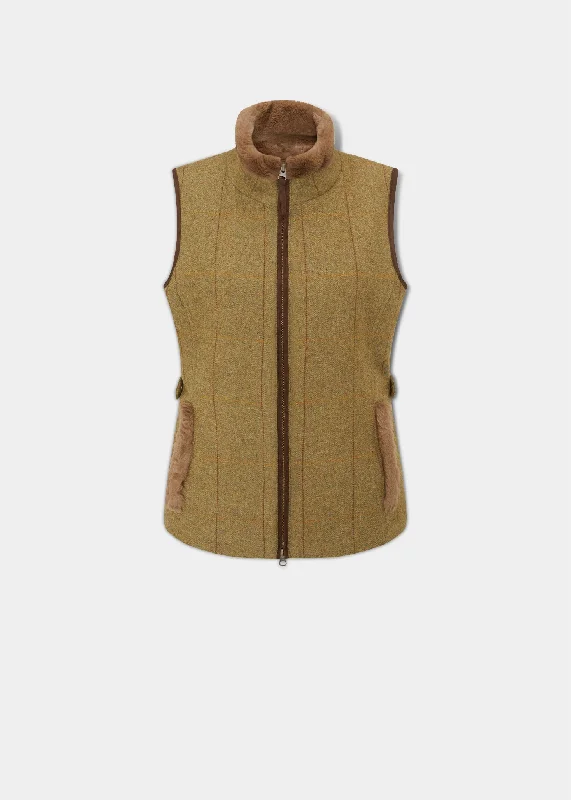 Plus Size Women's Open - Front Knitted Waistcoat in Burgundy for a Cozy and Flattering Layer Combrook Ladies Tweed Gilet In Grove - Regular Fit Plus Size Women's Open - Front Knitted Waistcoat in Burgundy for a Cozy and Flattering Layer Combrook Ladies Tweed Gilet In Grove - Regular Fit