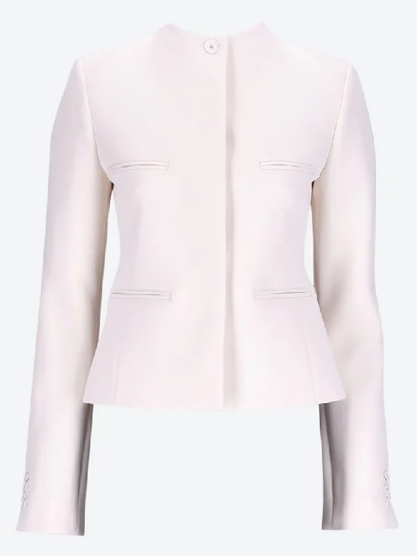 Shearling - lined women's leather coats for ultimate warmth and luxury Officer heritage crepe jacket Shearling - lined women's leather coats for ultimate warmth and luxury Officer heritage crepe jacket