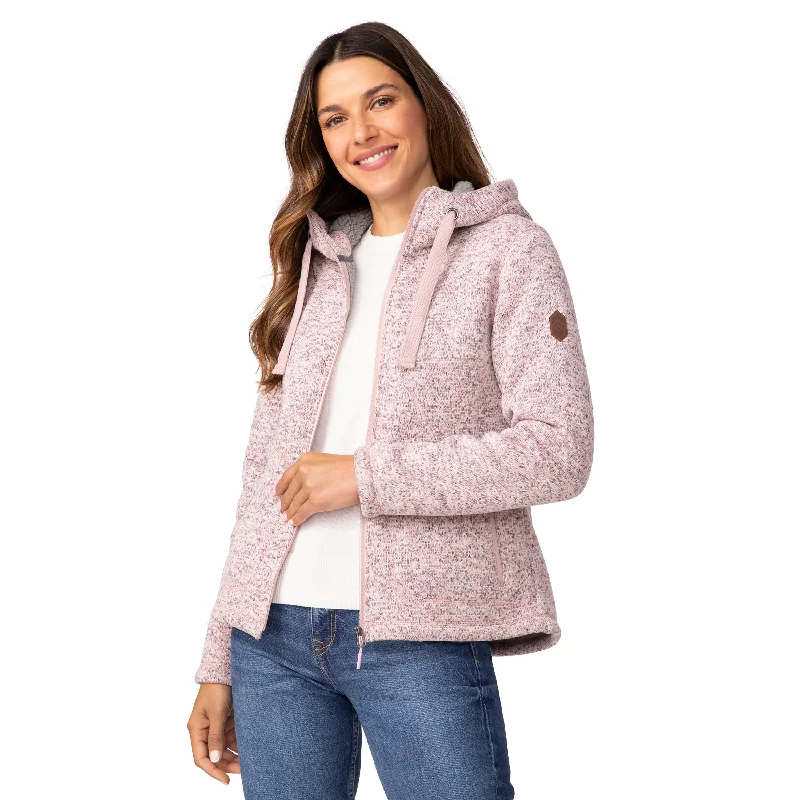 Women's Fleece - Trimmed Beanie Hat in Pink to Match Your Fleece Outfit Free Country Women's Mountain Fleece Jacket Women's Fleece - Trimmed Beanie Hat in Pink to Match Your Fleece Outfit Free Country Women's Mountain Fleece Jacket