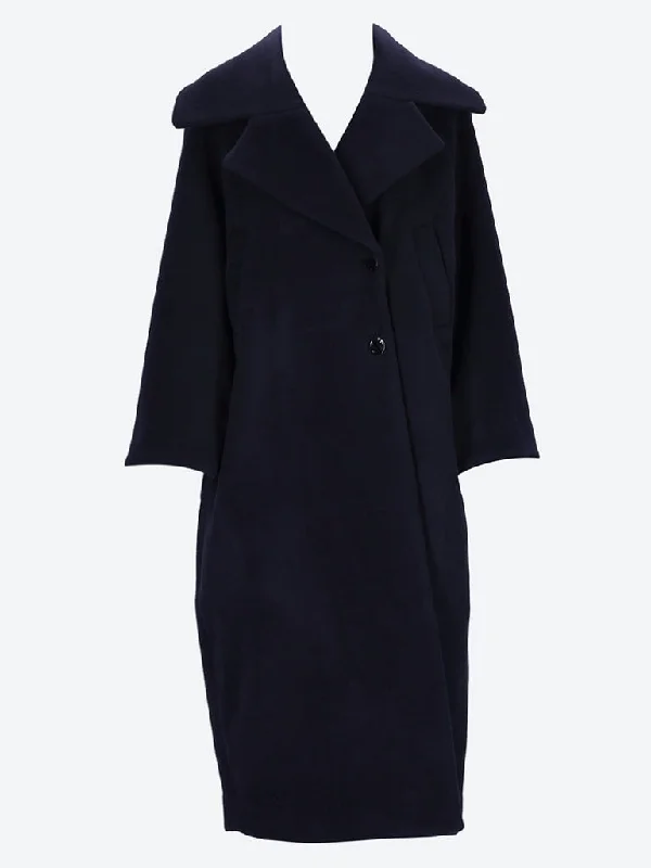 Women's reversible down coats with two - tone designs for versatile styling Boiled wool large collar coat Women's reversible down coats with two - tone designs for versatile styling Boiled wool large collar coat