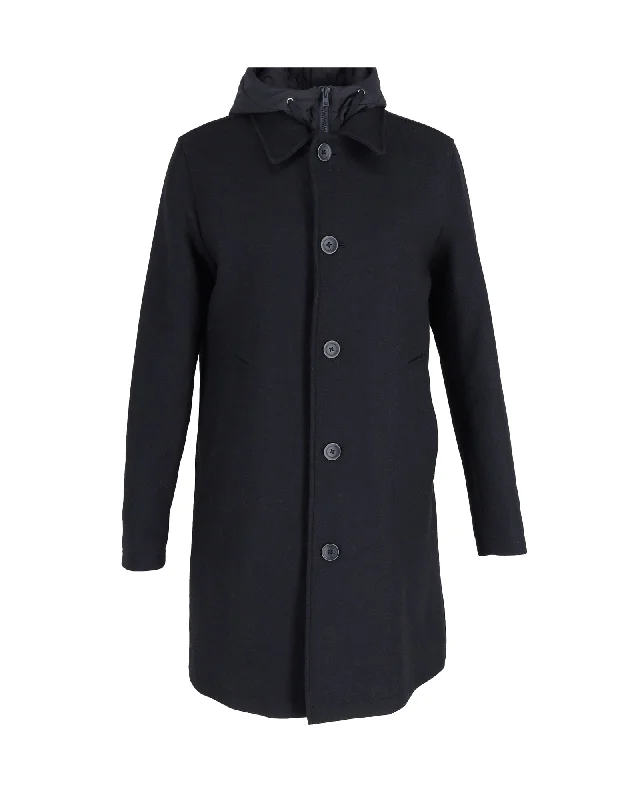Plus Size Women's Mock - Fur - Trimmed Waistcoat in Cream for a Luxurious and Warm Winter Look Herno Car Coat with Hooded Jacket Gilet in Black Wool Plus Size Women's Mock - Fur - Trimmed Waistcoat in Cream for a Luxurious and Warm Winter Look Herno Car Coat with Hooded Jacket Gilet in Black Wool