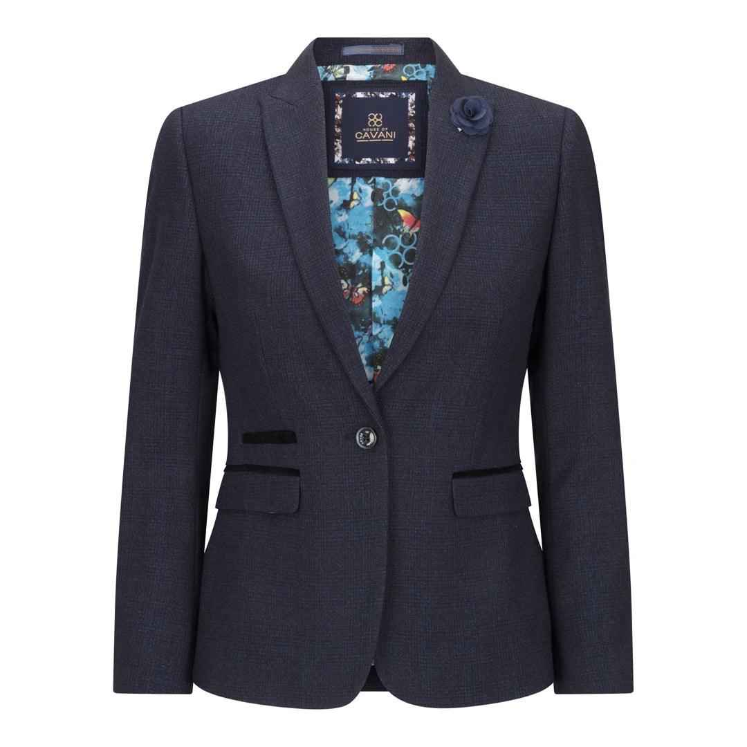 Oversized Women's Printed Blazers in Animal Patterns for a Statement Piece Ladies Tweed Navy Check Blazer Wool Classic Hunting Jacket Vintage 1920s Retro Oversized Women's Printed Blazers in Animal Patterns for a Statement Piece Ladies Tweed Navy Check Blazer Wool Classic Hunting Jacket Vintage 1920s Retro