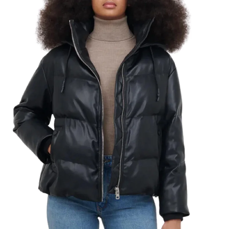 toddler's down coat with cute prints​ Poppy Puffer Jacket In Black