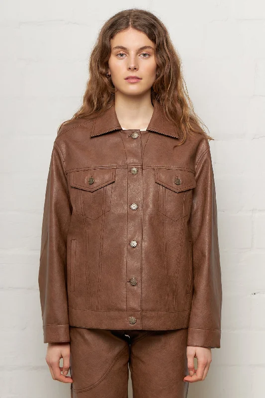 Women's reversible down coats with two - tone designs for versatile styling Theo Jacket Brown Women's reversible down coats with two - tone designs for versatile styling Theo Jacket Brown