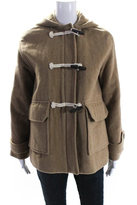 Fitted Women's Fleece Base Layer Top in White for Hiking and Camping Trips Samsoe & Samsoe Womens Fleece Toggle Hooded Coat Brown Wool Fitted Women's Fleece Base Layer Top in White for Hiking and Camping Trips Samsoe & Samsoe Womens Fleece Toggle Hooded Coat Brown Wool