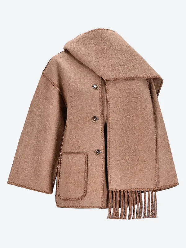 Women's reversible down coats with two - tone designs for versatile styling Embroidered scarf jacket Women's reversible down coats with two - tone designs for versatile styling Embroidered scarf jacket