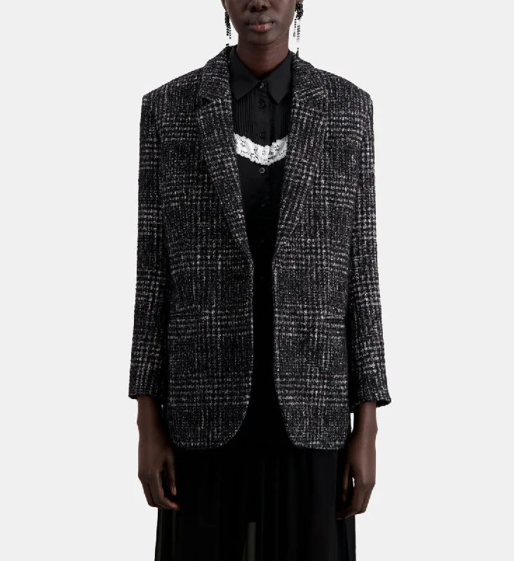 Oversized Women's Printed Blazers in Animal Patterns for a Statement Piece Tweed Blazer Oversized Women's Printed Blazers in Animal Patterns for a Statement Piece Tweed Blazer