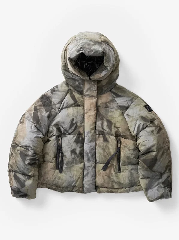 fleece - lined down coat for extra warmth​ W SHORT DOWN PUFFER - Rekall Tie