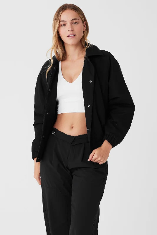 Women's knee - length wool blend coats with a fur collar for added warmth MVP Jacket - Black Women's knee - length wool blend coats with a fur collar for added warmth MVP Jacket - Black