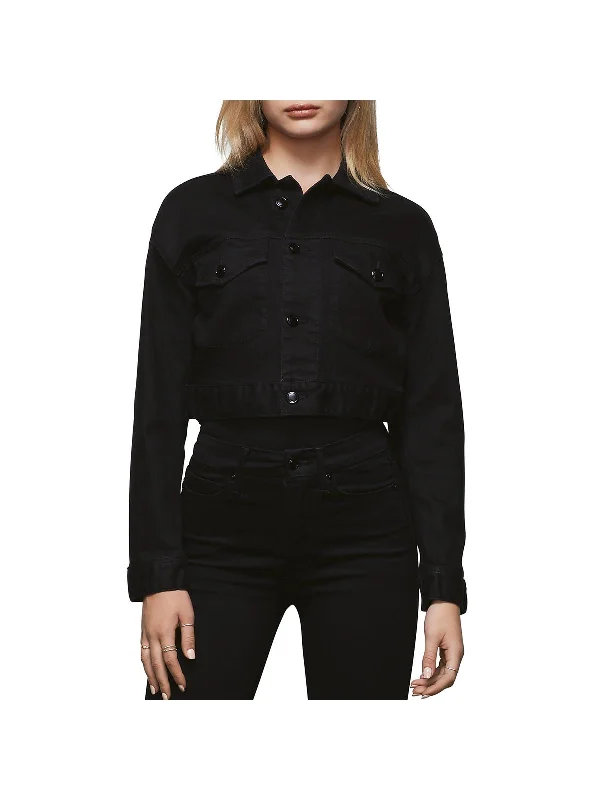 eco - friendly down coat made from recycled materials​ Womens Denim Button Down Jacket