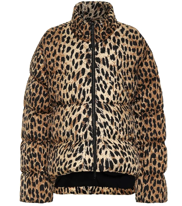 Women's Artificial Fur - Trimmed Clogs​ Womens Faux Fur Leopard Jacket