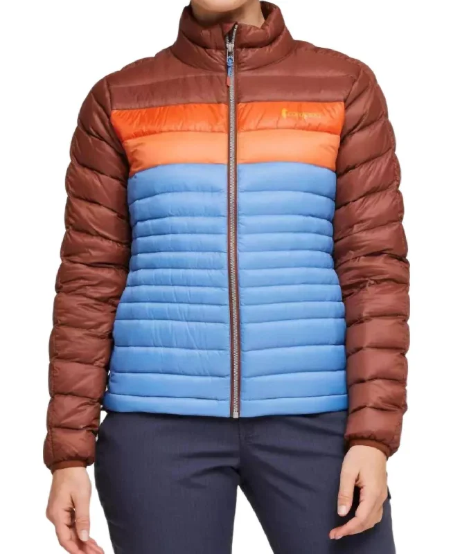 down coat for skiing and snowboarding​ Women's Fuego Down Jacket In Acorn/lupine