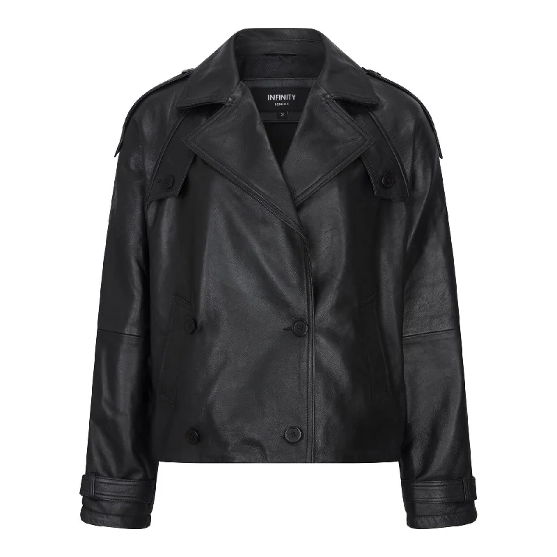 Women's Artificial Fur - Trimmed Hats​ Women's Leather Jacket Cropped Trench Coat