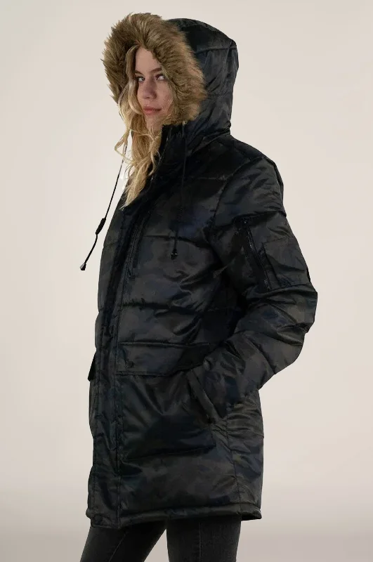 down coat for winter joggers​ Women's Snorkel Puffer Oversized Jacket