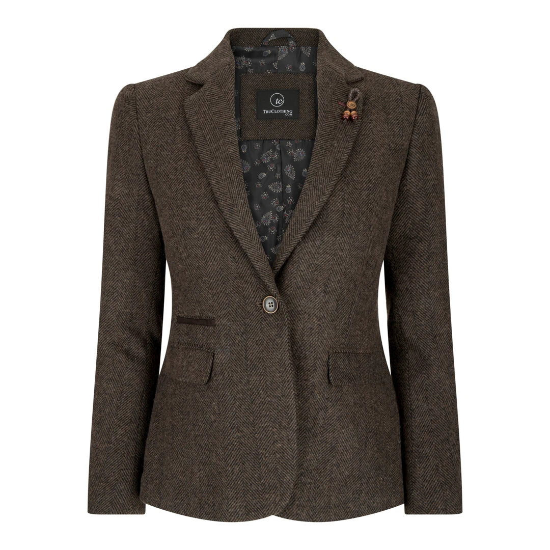 Ruffled Hem Women's Silk Waistcoat in Yellow for a Feminine and Chic Summer Look wsn04 - Women's Brown Tweed Blazer Waistcoat & Trouser Classic Suit Ruffled Hem Women's Silk Waistcoat in Yellow for a Feminine and Chic Summer Look wsn04 - Women's Brown Tweed Blazer Waistcoat & Trouser Classic Suit