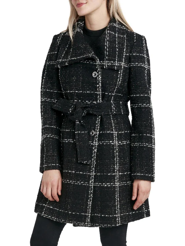 Long women's mac coats in a lightweight fabric for spring showers Womens Wool Blend Plaid Wrap Coat Long women's mac coats in a lightweight fabric for spring showers Womens Wool Blend Plaid Wrap Coat