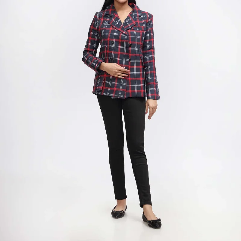 Women's Belted Blazers in Camel Color for a Sophisticated Outfit Flannel Checkered Blazer PW3247 Women's Belted Blazers in Camel Color for a Sophisticated Outfit Flannel Checkered Blazer PW3247