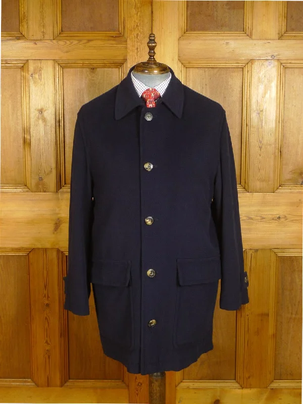 Women's long - length wool blend jackets for a warm and stylish winter look 24/1016 regent london wool cashmere & angora navy blue field coat overcoat (rrp £1000) 46-48 Women's long - length wool blend jackets for a warm and stylish winter look 24/1016 regent london wool cashmere & angora navy blue field coat overcoat (rrp £1000) 46-48