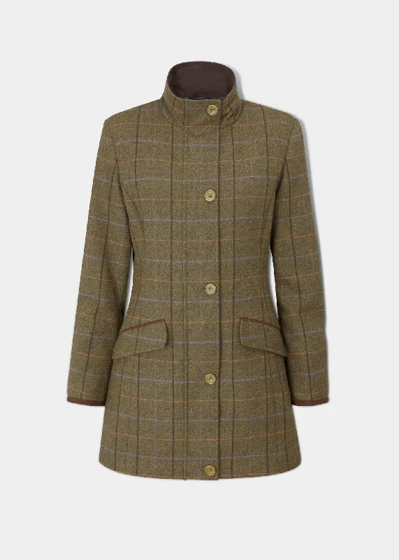 Women's cropped leather jackets with a fringe detail for a western - inspired outfit Alan Paine Women's Combrook Waterproof Tweed Field Jacket Women's cropped leather jackets with a fringe detail for a western - inspired outfit Alan Paine Women's Combrook Waterproof Tweed Field Jacket