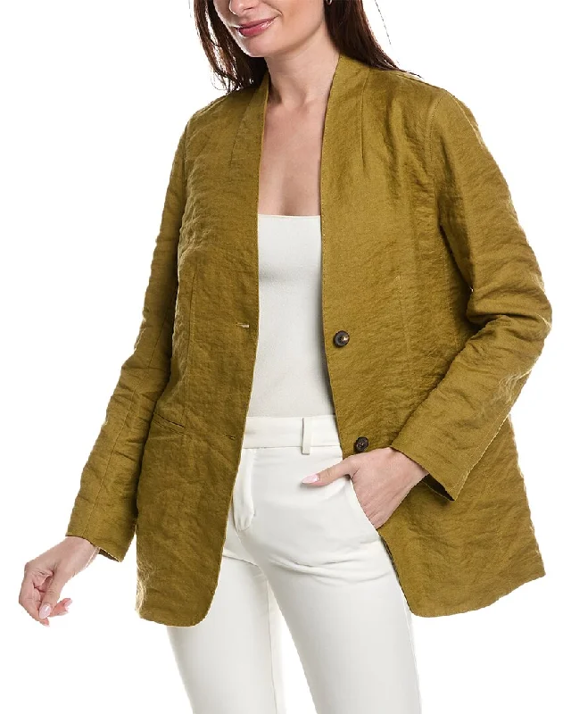 Women's Peplum Blazers in Emerald Green for a Stylish Work Attire Lafayette 148 New York Zeke Linen-Blend Blazer Women's Peplum Blazers in Emerald Green for a Stylish Work Attire Lafayette 148 New York Zeke Linen-Blend Blazer