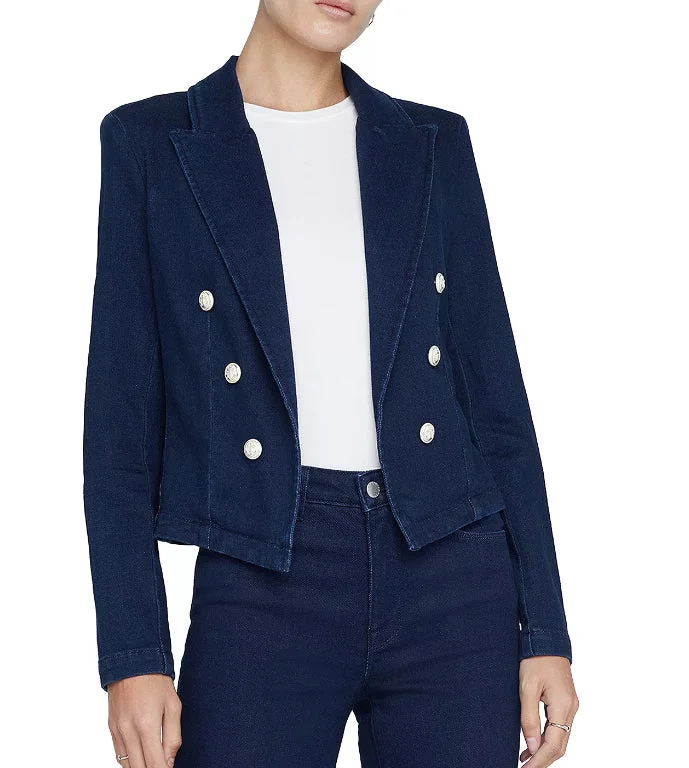 Women's Slim - Fit Blazers in Charcoal Gray for a Professional Appearance L'Agence Wayne Crop Denim Double Breasted Jacket Blazer, Palomino Women's Slim - Fit Blazers in Charcoal Gray for a Professional Appearance L'Agence Wayne Crop Denim Double Breasted Jacket Blazer, Palomino