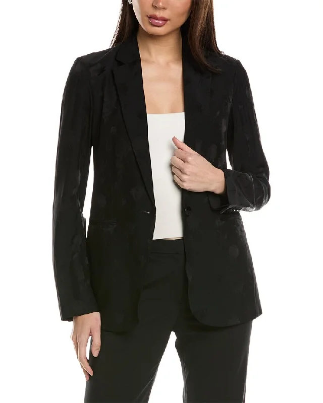 Single - Breasted Women's Tweed Blazers with Gold Buttons for a Classic Look Theory Grinson Blazer Single - Breasted Women's Tweed Blazers with Gold Buttons for a Classic Look Theory Grinson Blazer