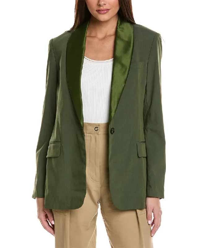 Women's Slim - Fit Blazers in Charcoal Gray for a Professional Appearance 3.1 Phillip Lim Shawl Lapel Wool-Blend Blazer Women's Slim - Fit Blazers in Charcoal Gray for a Professional Appearance 3.1 Phillip Lim Shawl Lapel Wool-Blend Blazer