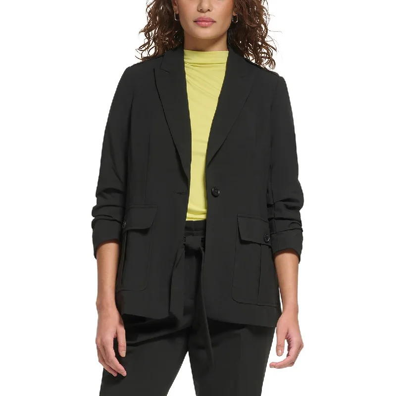 Double - Breasted Women's Polyester Blazers in Bright Colors for a Fun Style Womens Work Casual One-Button Blazer Double - Breasted Women's Polyester Blazers in Bright Colors for a Fun Style Womens Work Casual One-Button Blazer