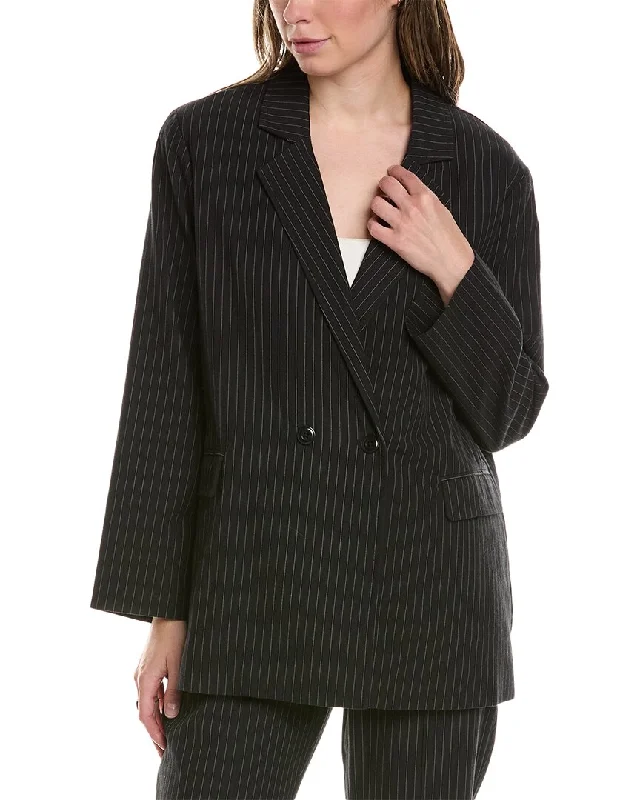 Plus Size Women's Cropped Velvet Blazers in Burgundy for a Night Out The Great The Shlumpy Wool-Blend Blazer Plus Size Women's Cropped Velvet Blazers in Burgundy for a Night Out The Great The Shlumpy Wool-Blend Blazer