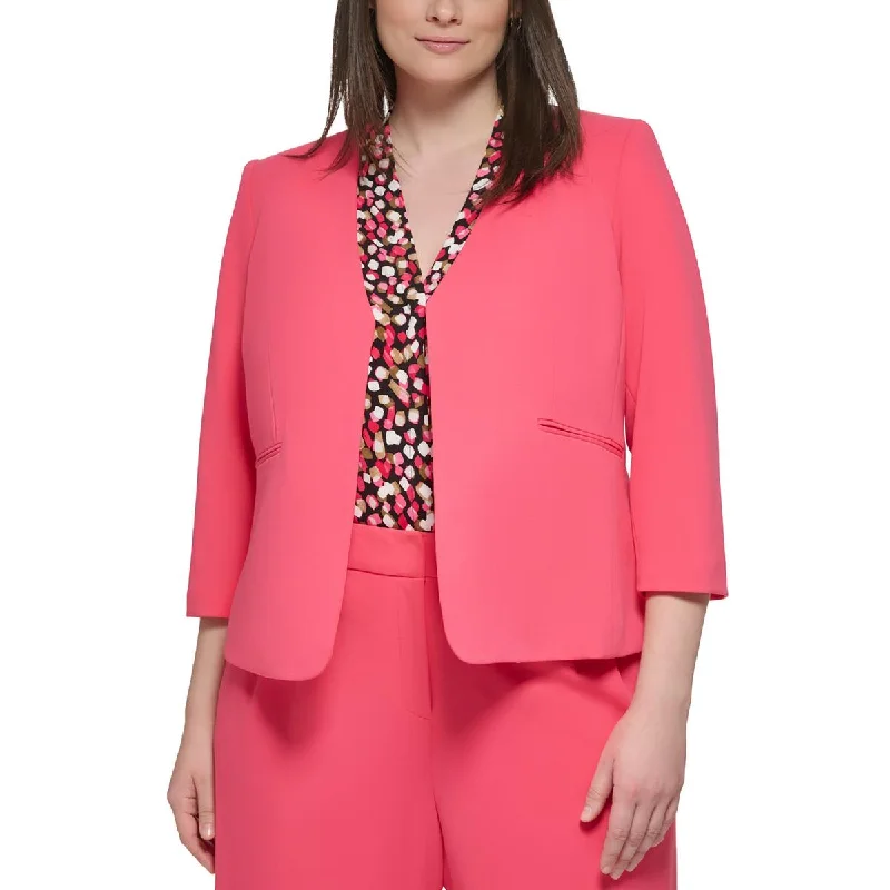 Plus Size Women's Embroidered Blazers in Floral Patterns for a Feminine Touch Plus Womens Work Casual Open-Front Blazer Plus Size Women's Embroidered Blazers in Floral Patterns for a Feminine Touch Plus Womens Work Casual Open-Front Blazer