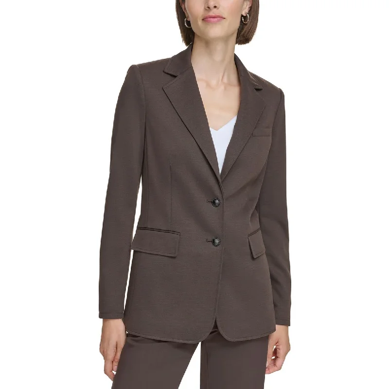 Womens Knit Two-Button Blazer