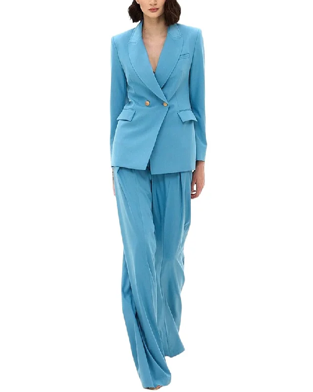Plus Size Women's Double - Breasted Wool Blazers for Winter Office Wear Bgl 2Pc Blazer & Pant Set Plus Size Women's Double - Breasted Wool Blazers for Winter Office Wear Bgl 2Pc Blazer & Pant Set