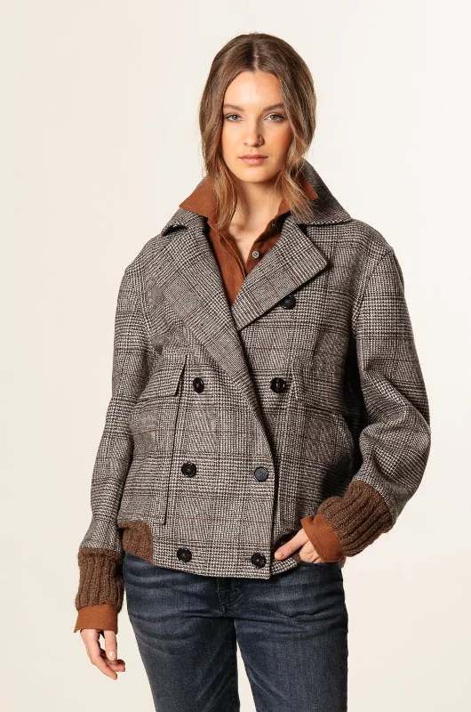 Women's military - style jackets with epaulets for a tough and fashionable appearance Bomber "ORTA" / Merino Wool by Loro Piana Women's military - style jackets with epaulets for a tough and fashionable appearance Bomber "ORTA" / Merino Wool by Loro Piana