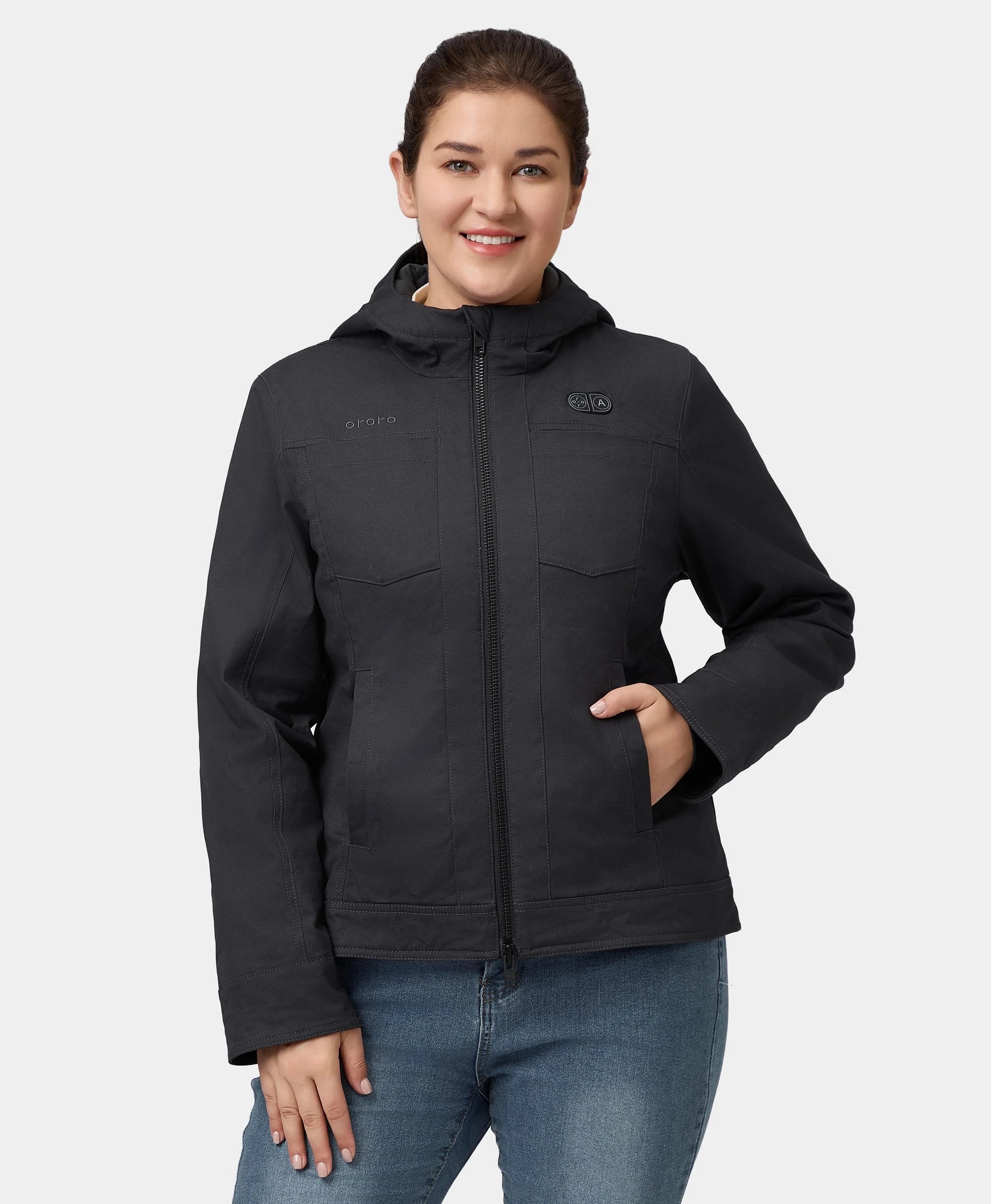 Women's military - style jackets with epaulets for a tough and fashionable appearance  Cheyenne Women's 5-Zone Dual-Control Heated Canvas Jacket