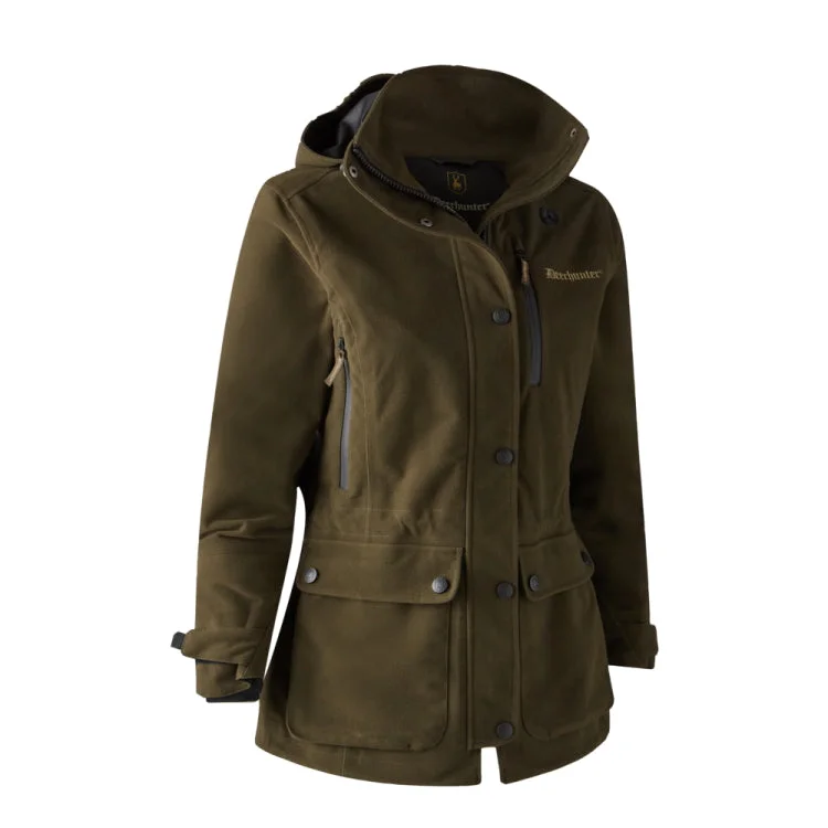 Women's bomber jackets with a holographic finish for a futuristic and eye - catching look Deerhunter Ladies Gabby Jacket - Peat Women's bomber jackets with a holographic finish for a futuristic and eye - catching look Deerhunter Ladies Gabby Jacket - Peat